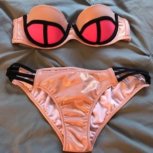 VS metallic pink bikini